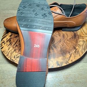 Classic Brown Oxfords with Smooth Leather and Welted Sole, Size